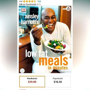 *Final Price* Low-Fat Meals in Minutes - Chef Harriott - GUC Hardcover Book